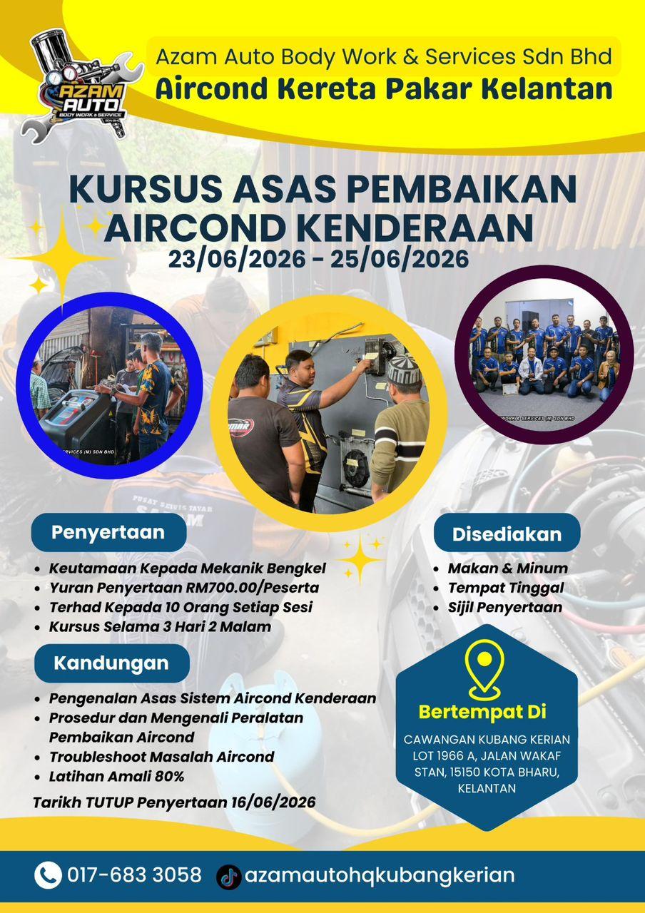 Program Kursus Asas Pembaikan Aircond Kenderaan